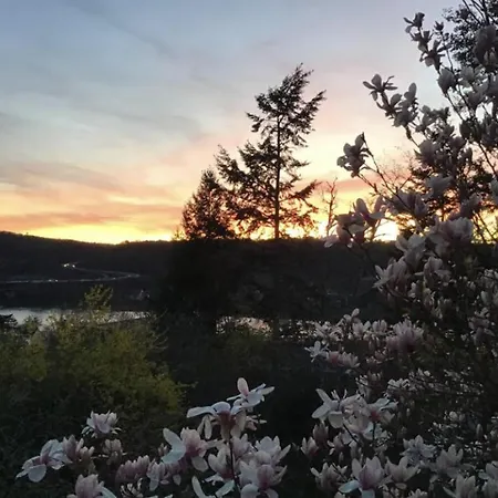 Aussichtszimmer Mit Modernem Glasbad Und Balkon Rum i privatbostad Koblenz (Rhineland-Palatinate)
